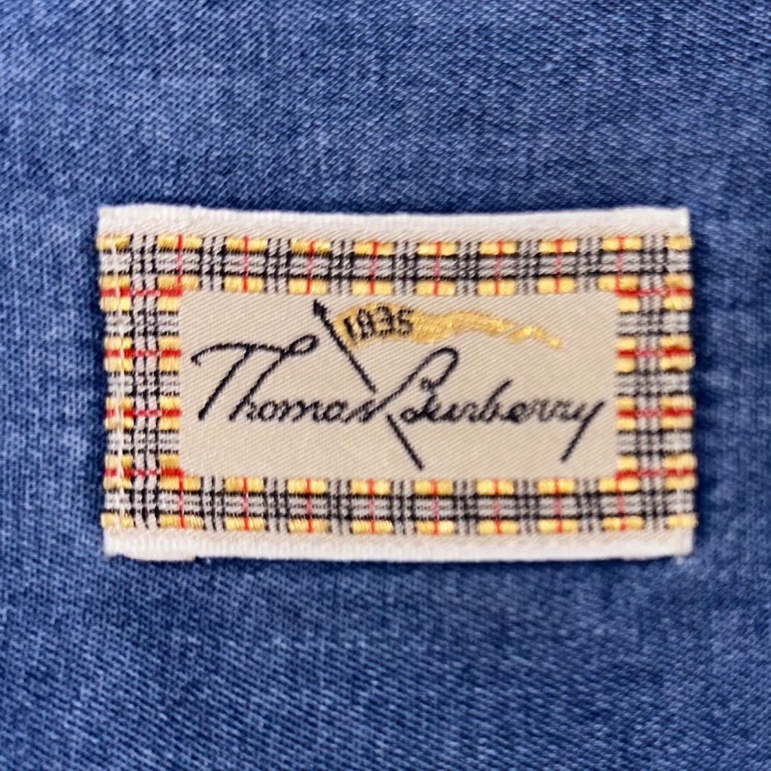 【古着　美品】Thomas Burberry ヴィンテージ　デニムシャツ　メンズ　レディース　XXLサイズ