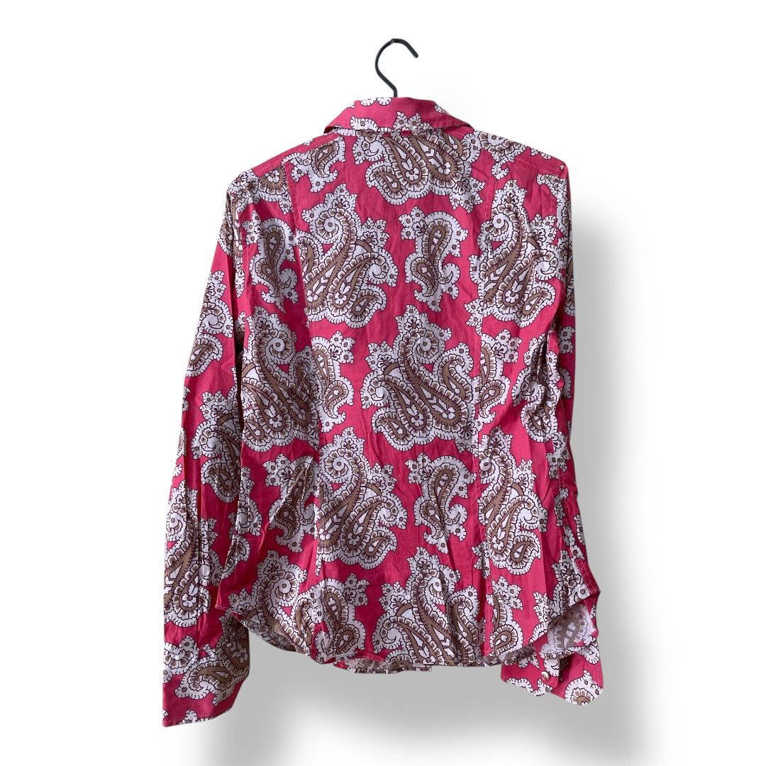 ETRO(エトロ) ペイズリー柄 長袖シャツ ピンク色 46サイズ