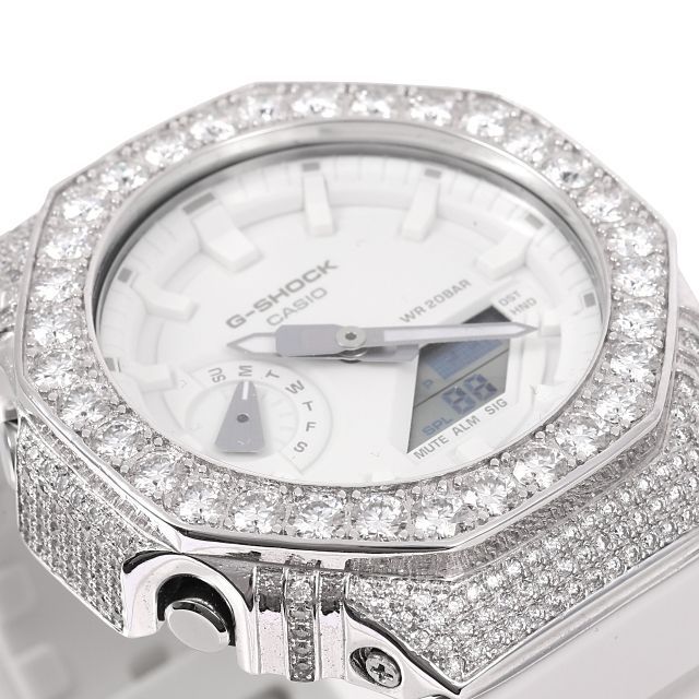 G-SHOCK カスタム GA2100 モアサナイト Moissanite .925Silver