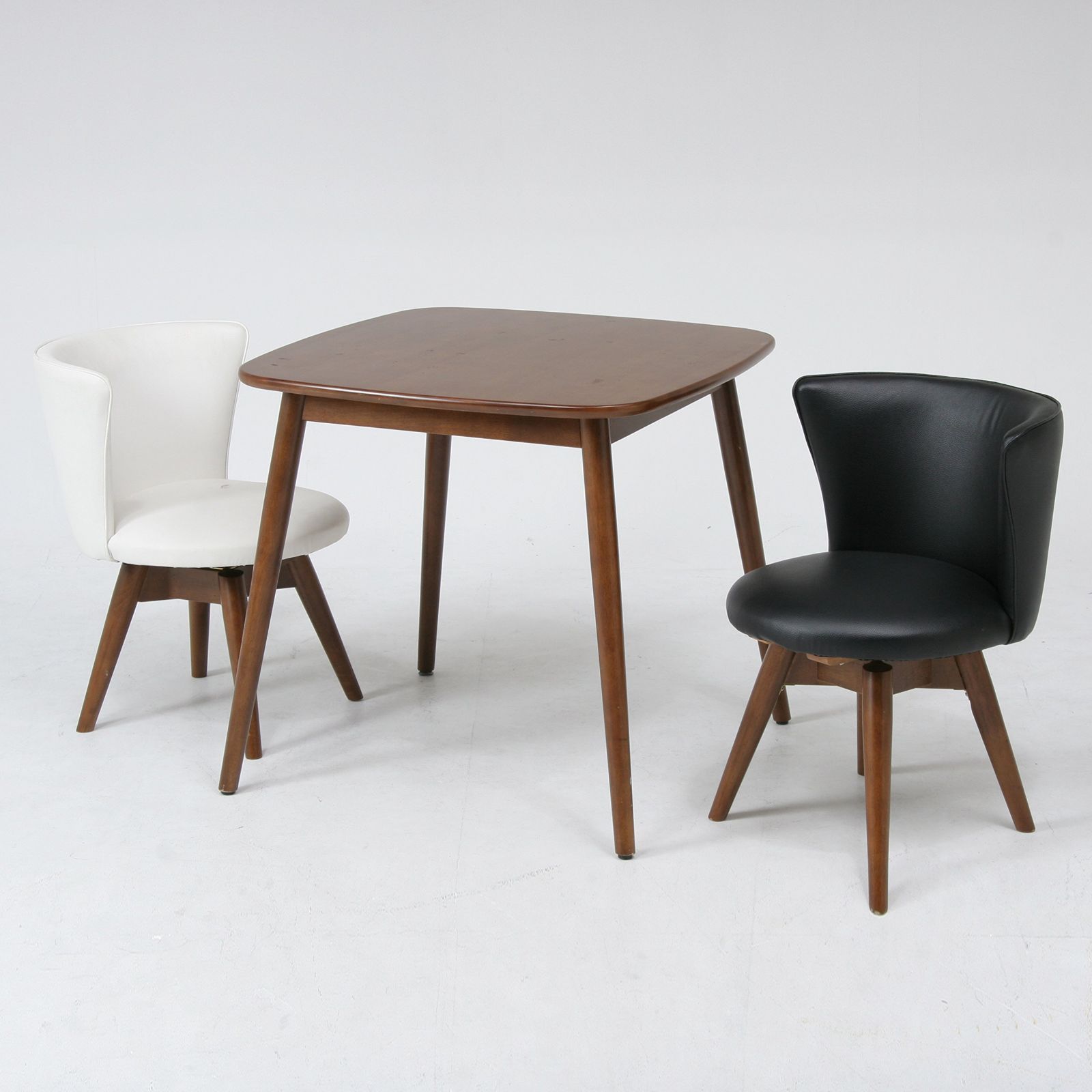 数量限定】不二貿易 ダイニングチェア クラム 座面回転 合成皮革