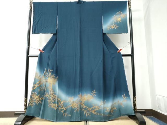 平和屋着物●訪問着　枝花文　暈し染め　金彩　正絹　逸品　未使用　CAAW8672yc 平和屋着物○訪問着 枝花文 暈し染め 金彩 正絹 逸品 未使用 CAAW8672yc