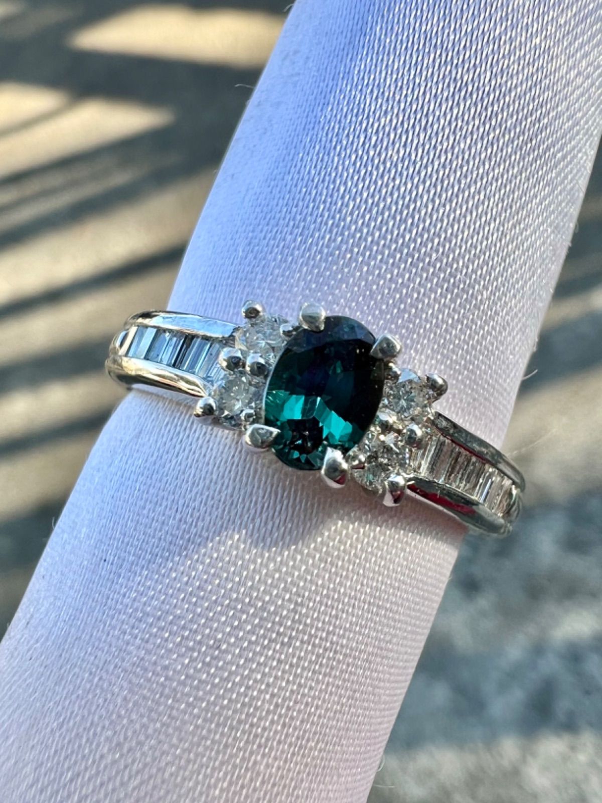 美しいカラーチェンジ!!!★ブラジルアレキサンドライトPt900リング★ 美しいカラーチェンジ!!!☆ブラジルアレキサンドライトPt900リング☆