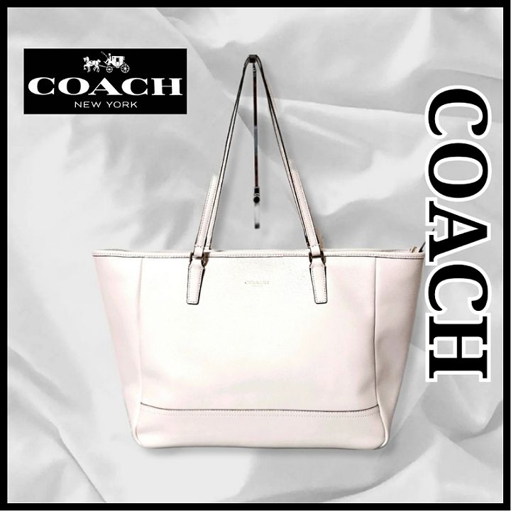 新品 コーチ COACH トートバッグ シティトート チョーク