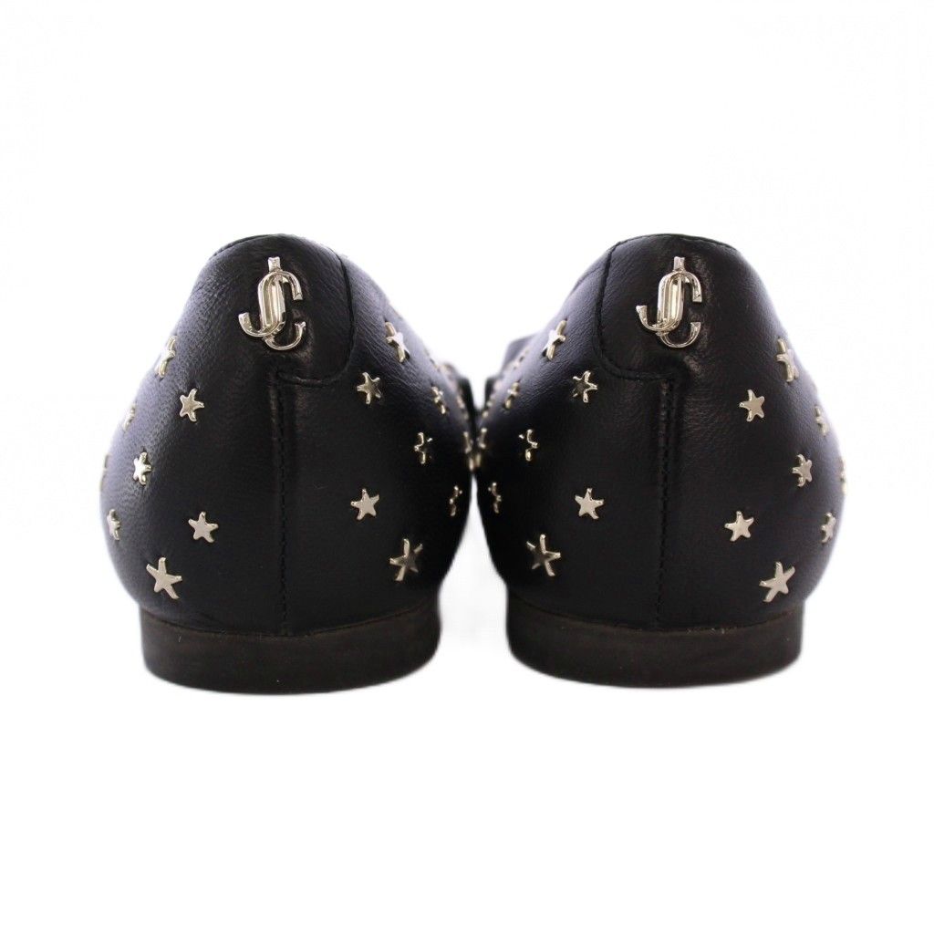 ジミーチュウ JIMMY CHOO スタースタッズフラットシューズ