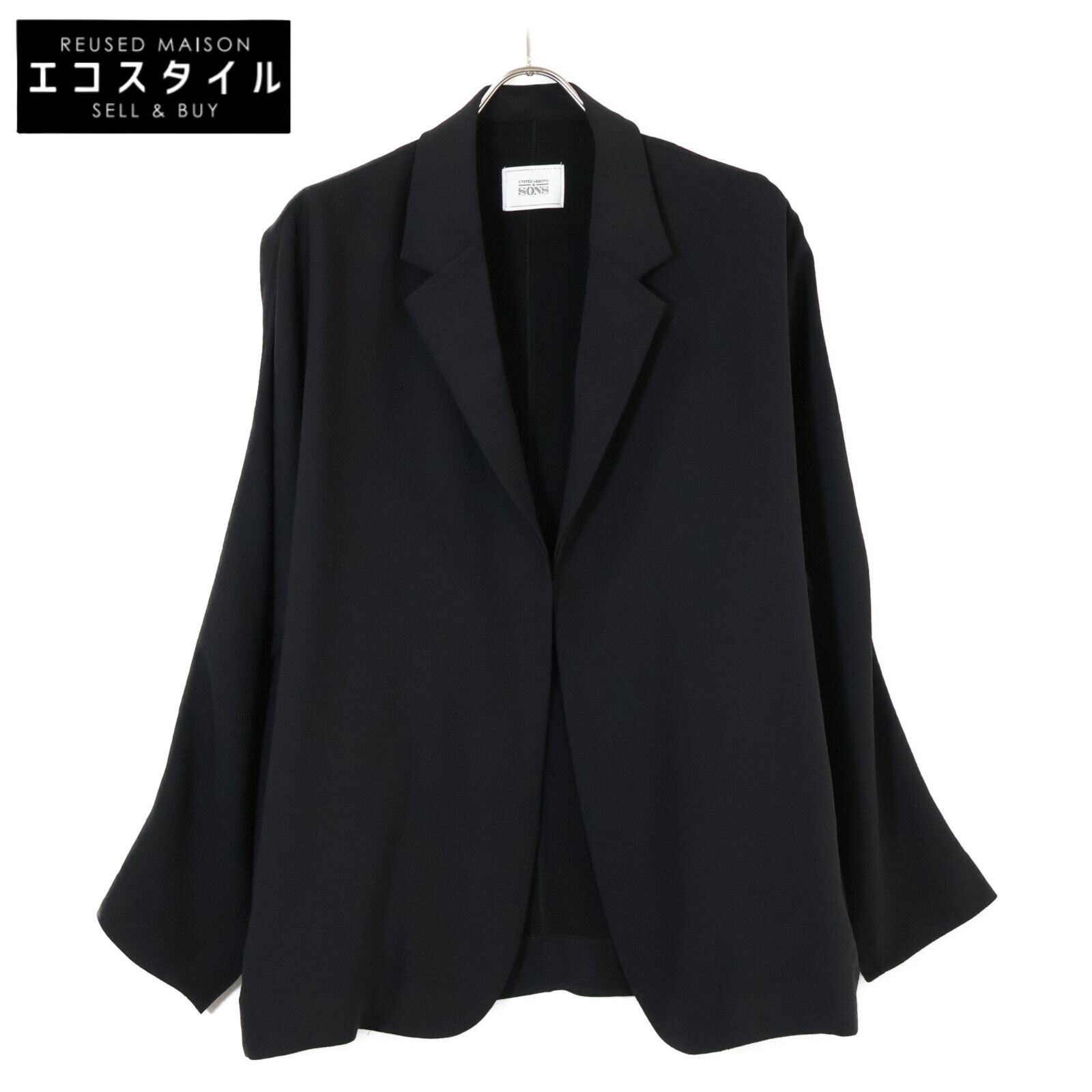 UNITED ARROWS & SONS 尾花大輔 テーラードジャケット 黒 S UNITED ARROWS & SONS by DAISUKE OBANA ESSENS＞ Ⅰ D/S JACKET