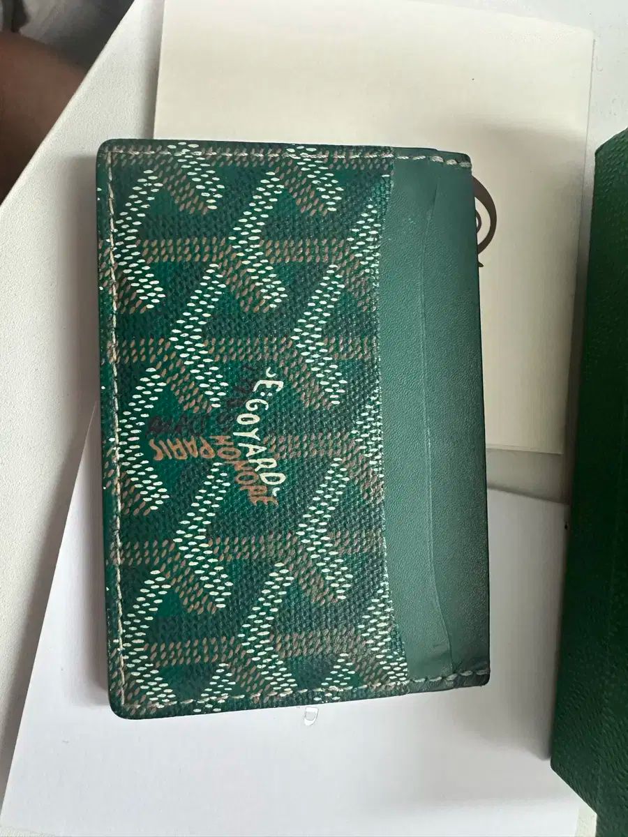GOYARD ゴヤール 名刺入れ カードケース 緑系 フランス製 中古良品