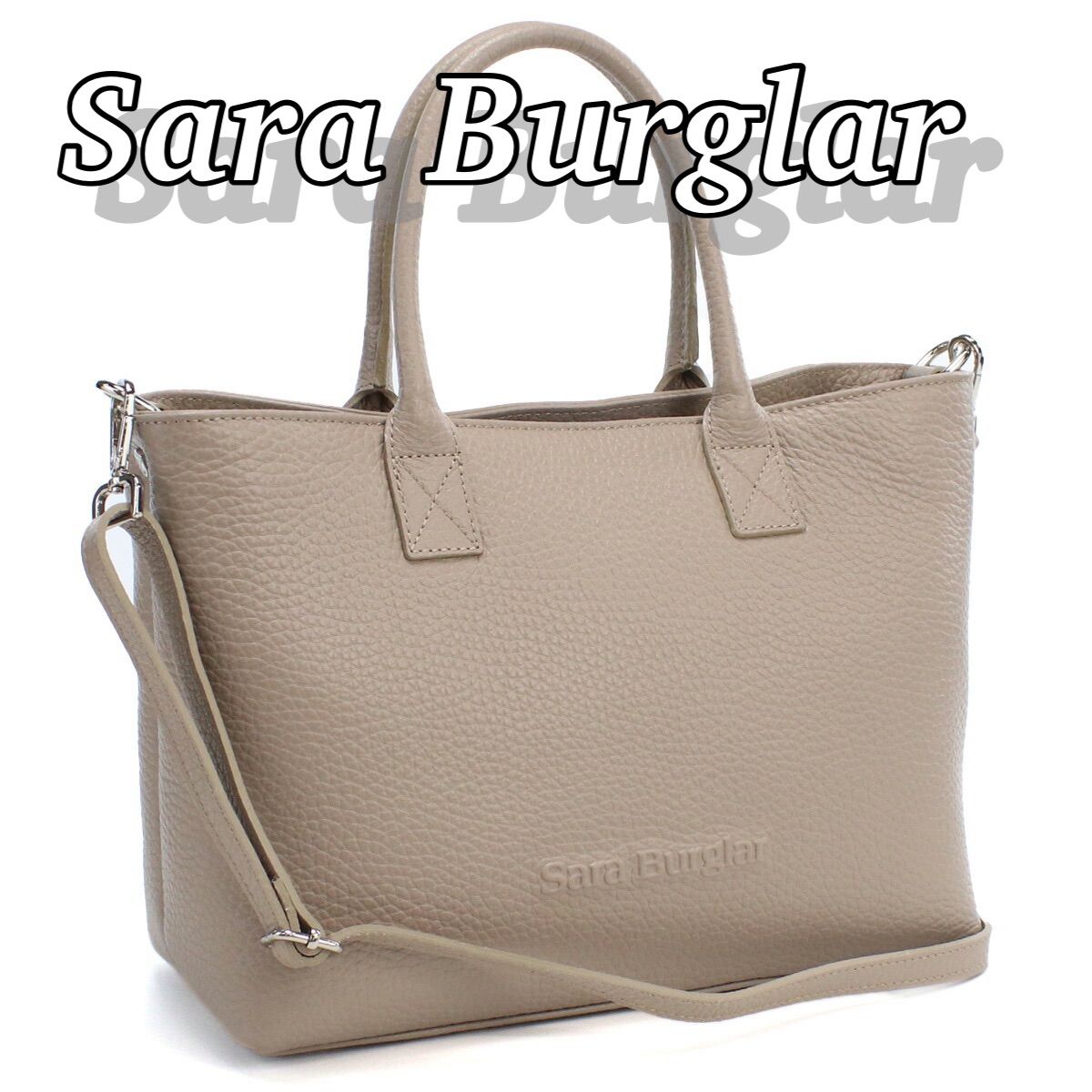 サラバーグラー Sara Burglar トートバッグ フォーマルバッグ ブランド 076 TAUPE グレー系 bag-01