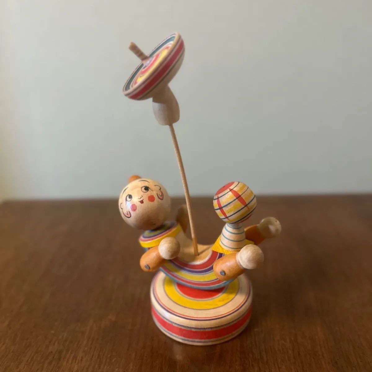 つたまもる作 蔦衛作 つたや物産 木地玩具 昭和レトロ サーカス ピエロ