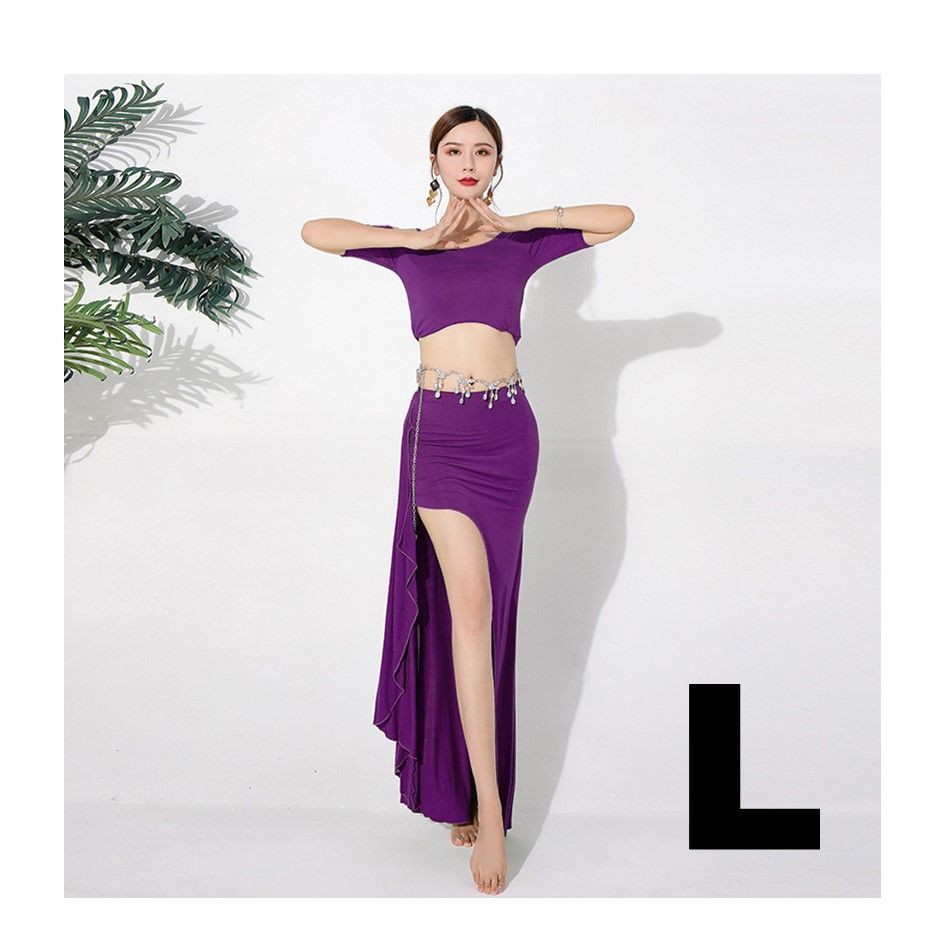 紫色 ベリーダンス セットアップ