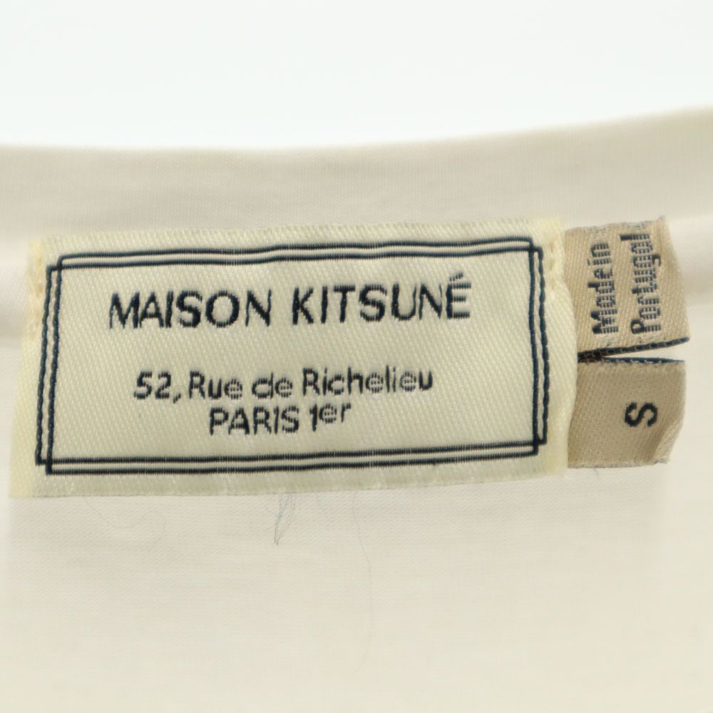 メゾンキツネ ポルトガル製 半袖 Tシャツ S ホワイト MAISON KITSUNE レディース 古着 【240515】 メール便可