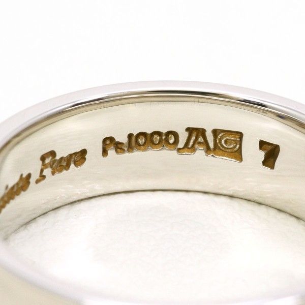 リング pt1000,0.07ct セントピュール PT1000 リング ring 指輪 7号 ダイヤ サファイア 総