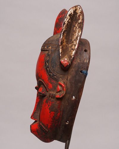 アフリカ 木彫 マスク 仮面 プリミティブアート アンティーク民藝 骨董