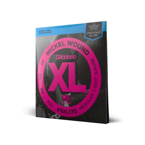 【エレキベース弦】 ダダリオ D'Addario ESXL170 Regular Right Long Scale 45-100 XL NICKEL 正規品 ダブルボールエンド