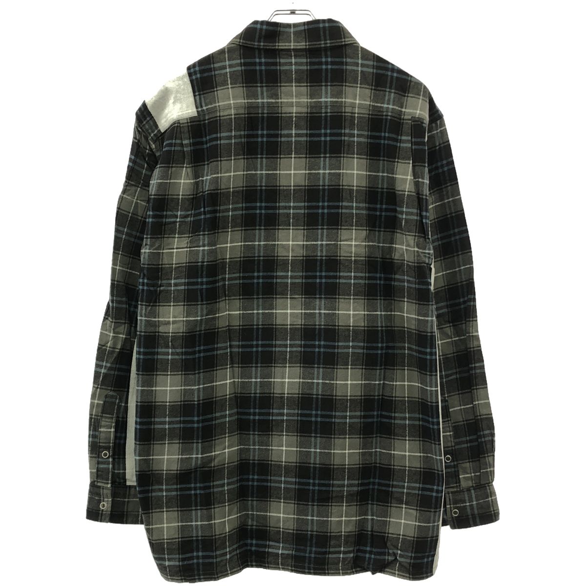 SEQUEL シークエル ラインチェックネルシャツ ブラック系 XL - メルカリ
