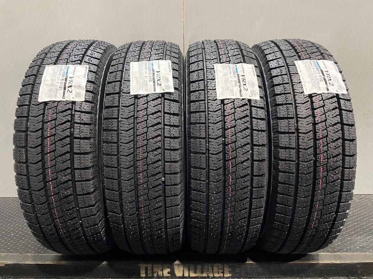 【新品】2024年製 札幌発 BS BRIDGESTONE BLIZZAK VRX2 195/65R15 91Q 15インチ スタッドレス 4本 プリウス アリオン プレミオ等　(MTW264)
