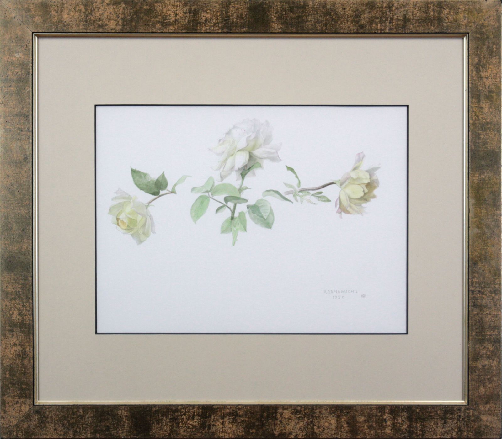 山口健智『バラ』水彩画【真作保証】 絵画 山口健智『バラ』水彩画【真作保証】 絵画