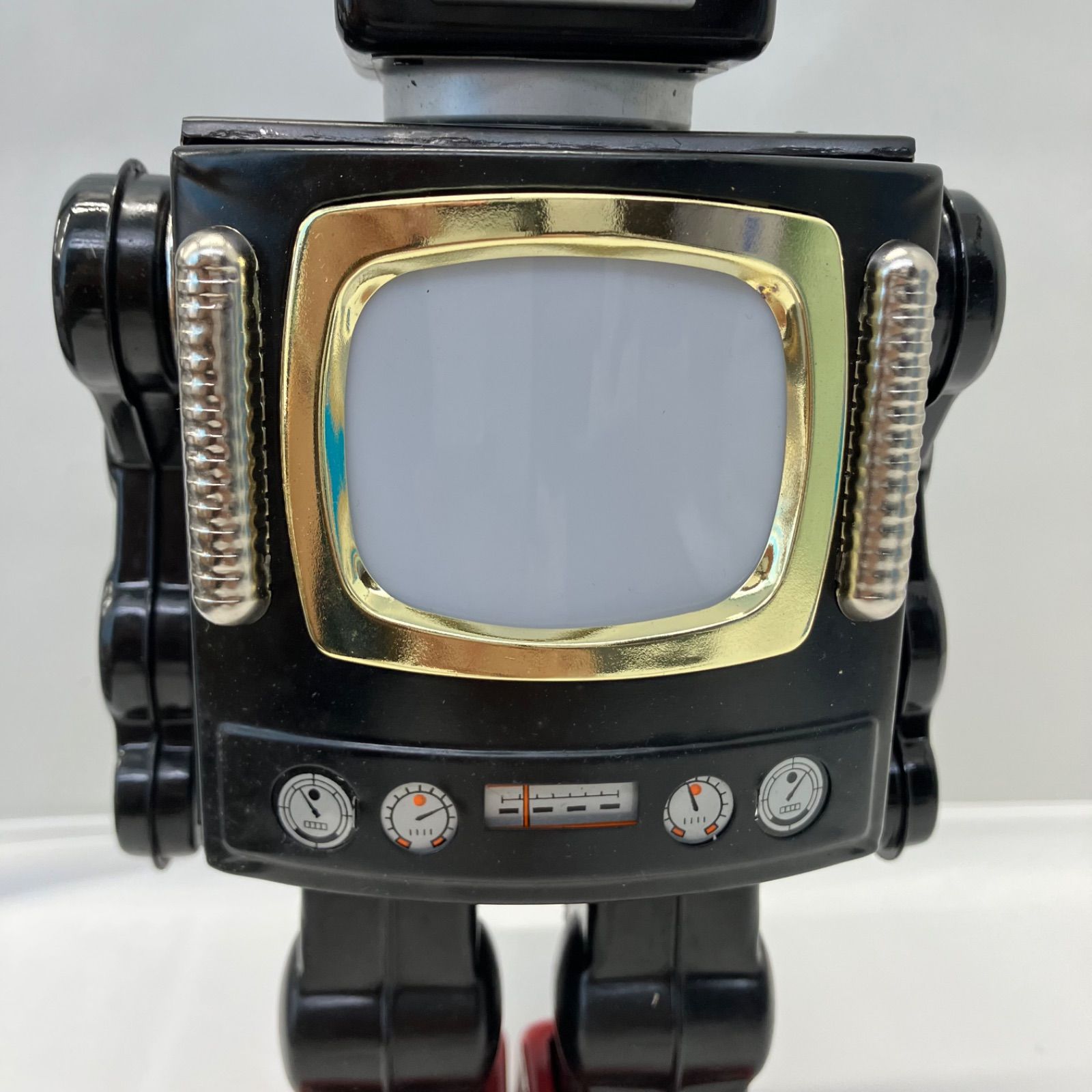 3-000020】 BATTERTY OPERATED テレビロボット メタルハウス