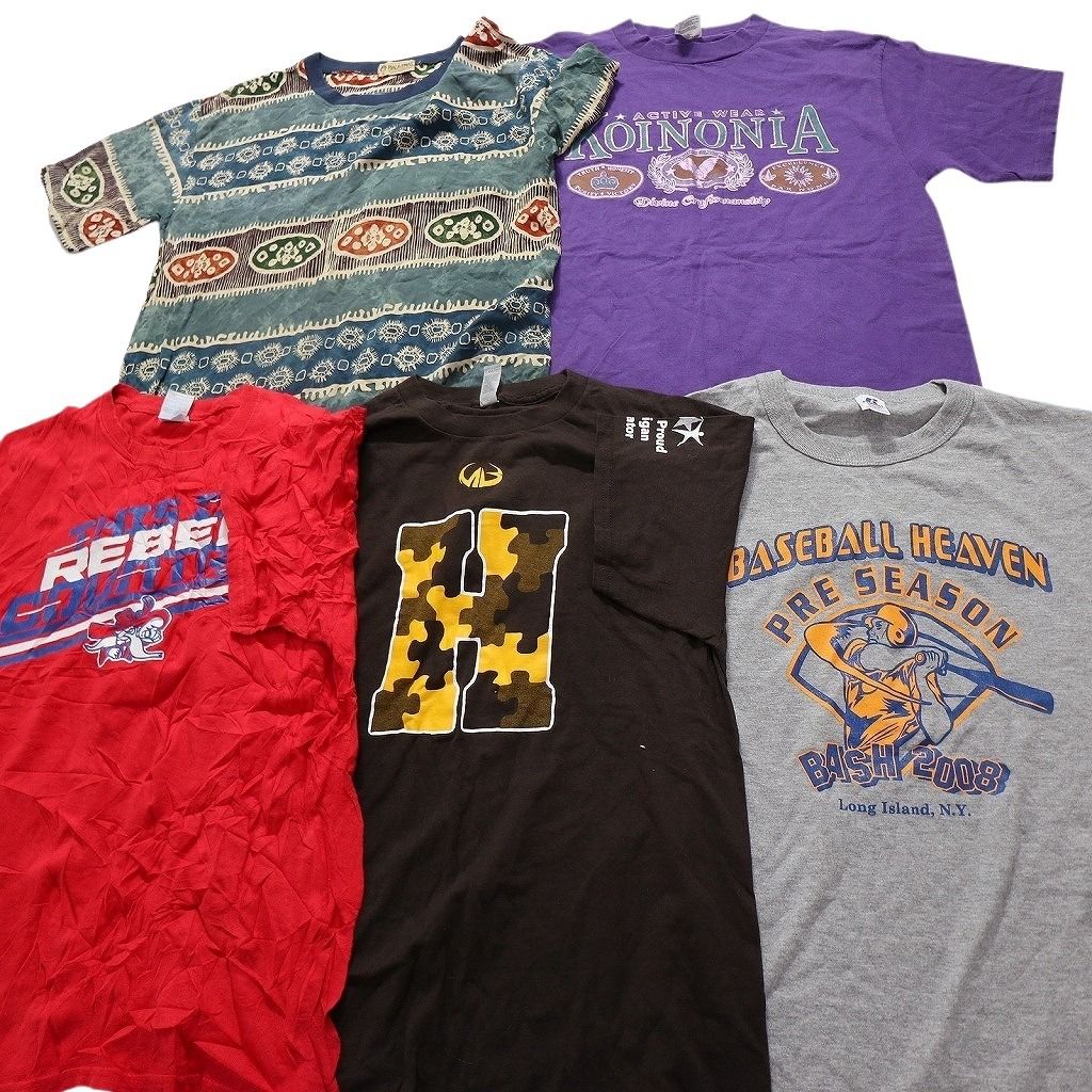 古着卸 mix 半袖Tシャツ 20枚セット メンズ L XL チームロゴ レーシング 英文字プリント 古着 NC3861