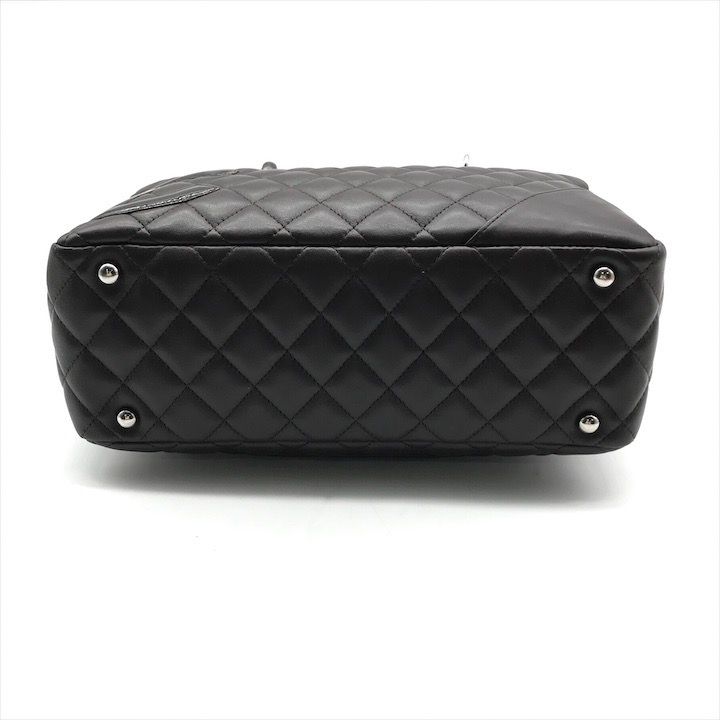 美品 CHANEL シャネル ココマーク カンボン レザー エナメル ショルダー ボーリング バッグ レディース ファッション小物 ブラウン a7872 美品 CHANEL シャネル ココマーク カンボン レザー エナメル