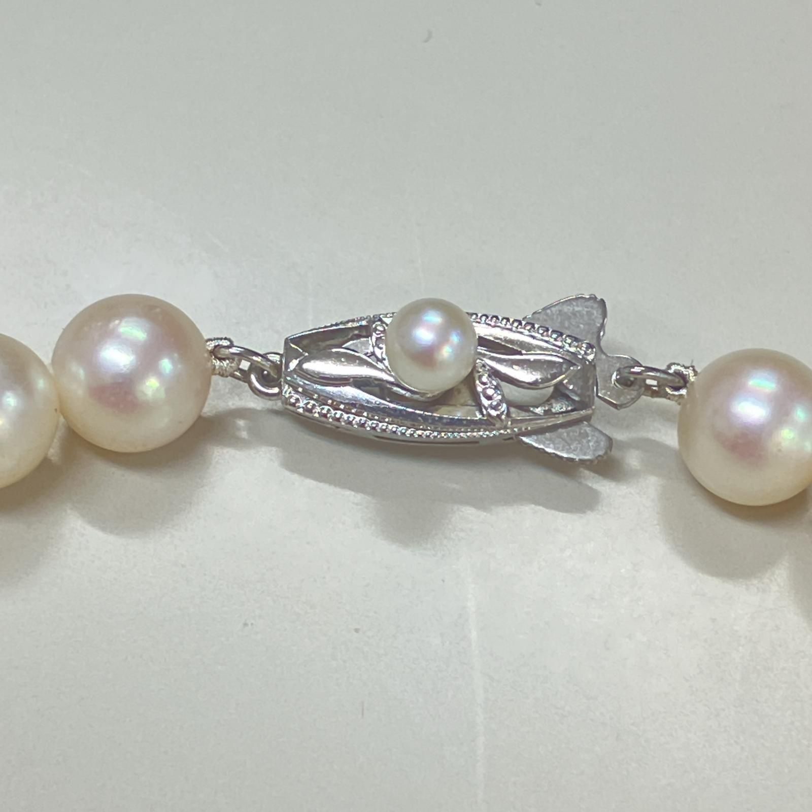 Mikimoto ミキモト ネックレス パール/K14ホワイトゴールド K14.WG.M  