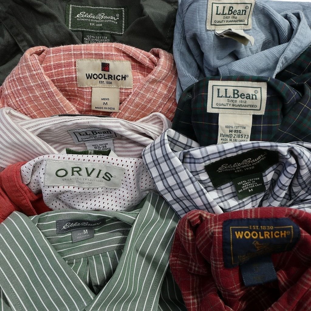 古着卸 まとめ売り アウトドアブランドMIX 長袖シャツ 9枚セット  
