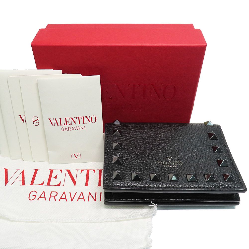 ヴァレンティノ ロックスタッズ グレインカーフスキン スモール 