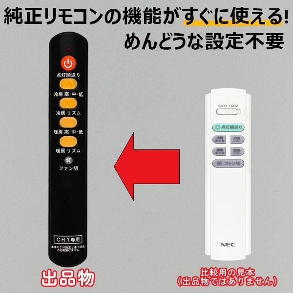 代替リモコン270】NEC RF01 (CH1) 互換 送料無料 (XZF-65780R