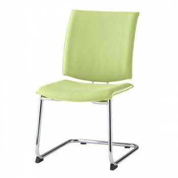 藤沢工業 TOKIO ミーティングチェア FMP-2L-S リーフグリーン レザー