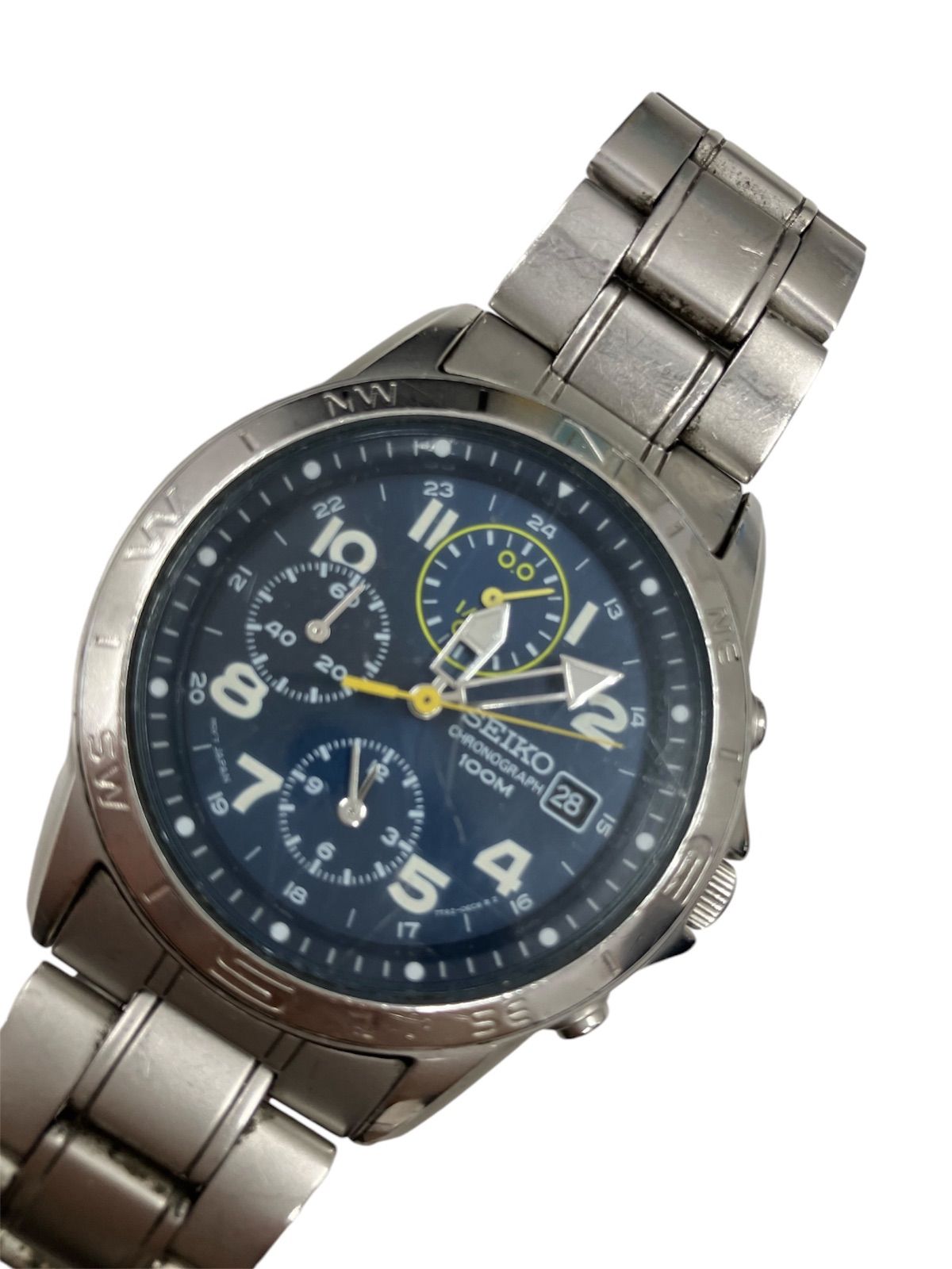 セイコー　クロノグラフ　7T92-0DX0 クォーツ 楽天市場】電池交換済 SEIKO セイコー クロノグラフ 7T92-0DX0 デイト