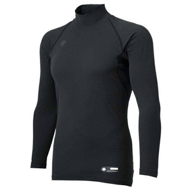 DESCENTE デサント ハイネック長袖アンダーシャツ ブラック XAサイズ STD-770B BLK | スポーツ スポーツ用品 野球 ベースボール ベースボールウェア トレーニングウェア インナー ハイネック 長袖 
