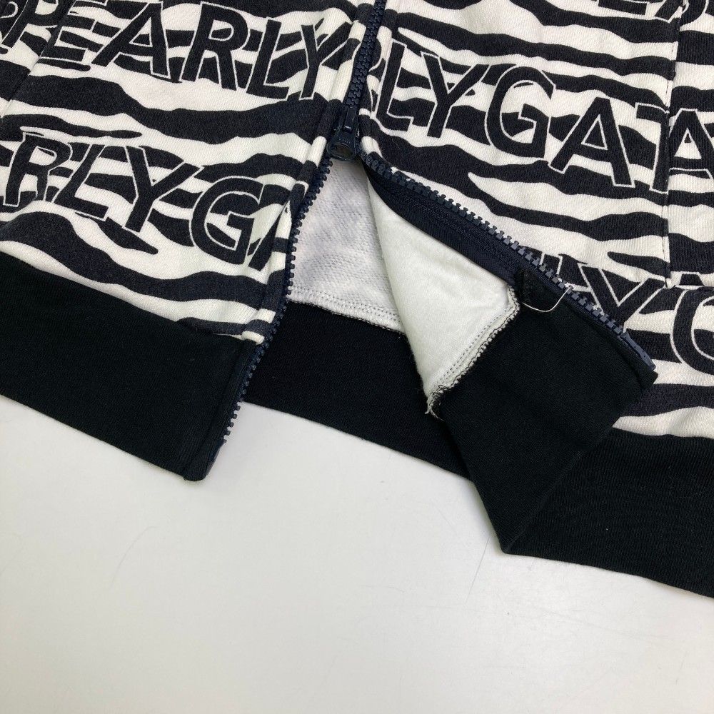 サイズ：5 PEARLY GATES パーリーゲイツ 裏起毛 ジップパーカー ロゴ