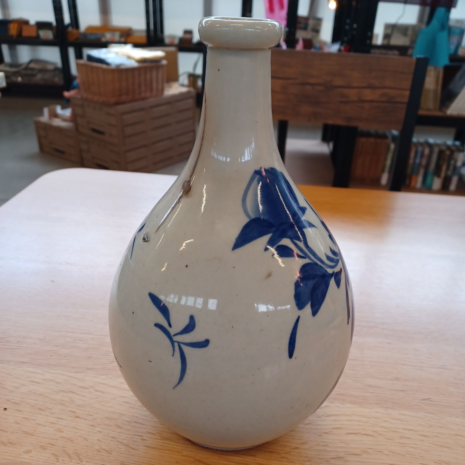 古伊万里野花図徳利 古伊万里野花図徳利