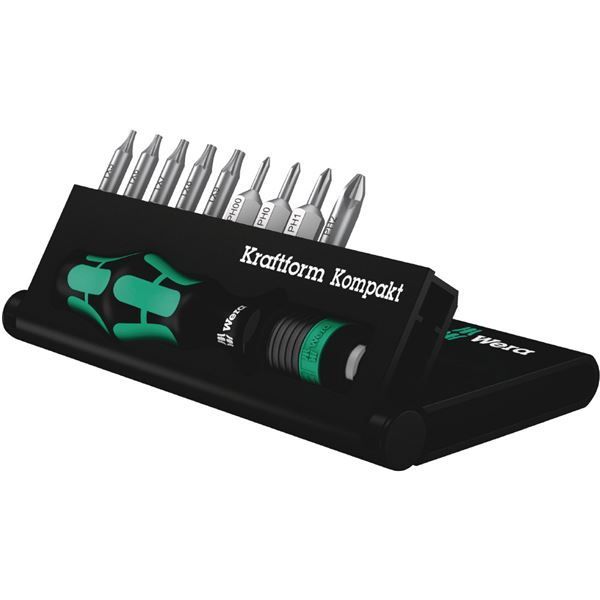 WERA ヴェラ 10点組 クラフトフォーム コンパクト ドライバーハンドル ビットセット ケース付 135942 工具 ツール DIY