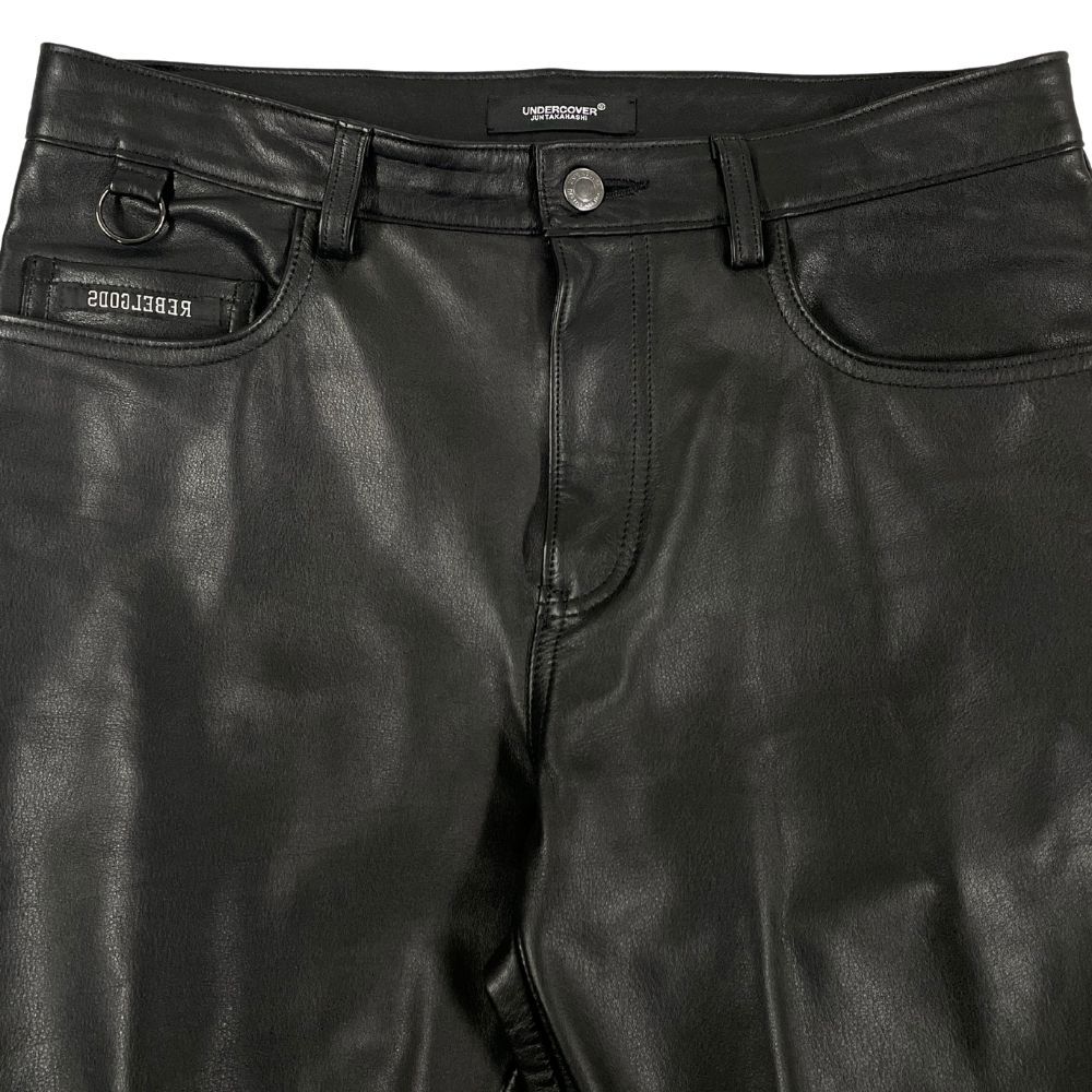 UNDERCOVER アンダーカバー 品番 UC1D4501-2 REBELGODS LEATHER PANTS 5POCKET レザーパンツ ブラック サイズ3 正規品 / 34964