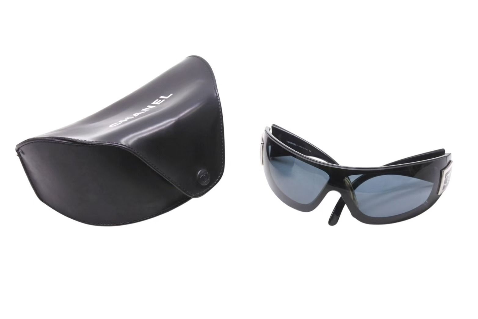 CHANEL シャネル SKI WRAPAROUND シールドサングラス 5085 c.501|87 サイズ110 ココマーク ブラック マグネット式 4b002222