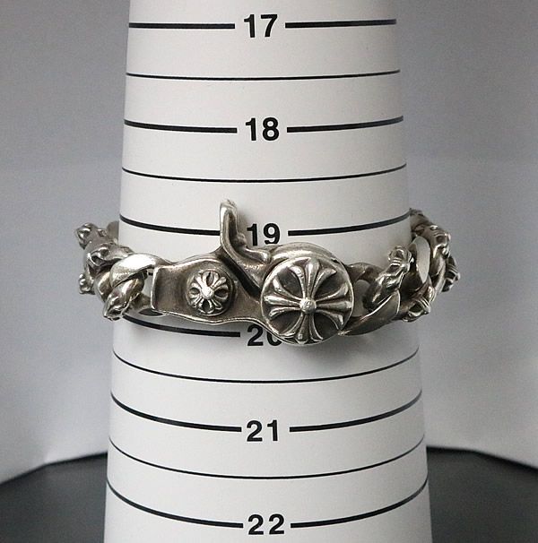 クロムハーツ クラシックリンククリップブレスレット 15リンク CHROME HEARTS クロムハーツ クラシック チェーン リンク クロス