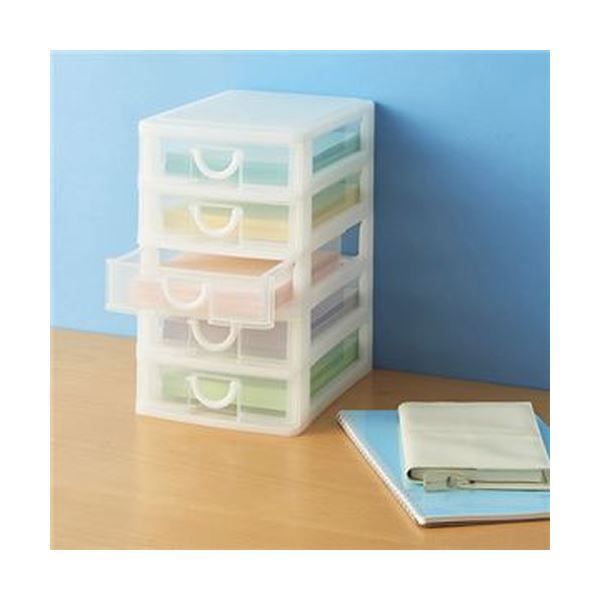 まとめ サンコープラスチック エルピス A5深型3段 ホワイト A-530 1台 ×10セット