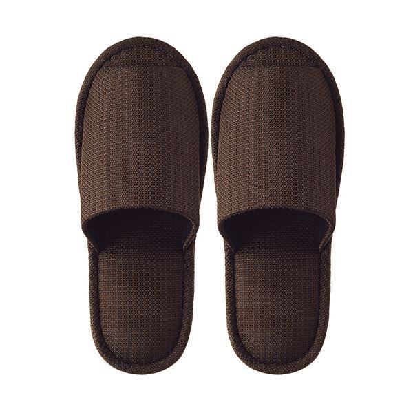 まとめ TANOSEE外縫いスリッパ ラドクリフ L ブラウン 1足 ×5セット