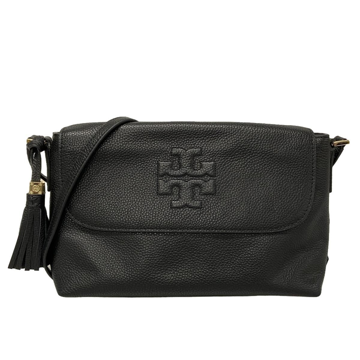 TORY BURCH(トリーバーチ) ショルダーバッグ美品 黒 フリンジ レザー - メルカリ