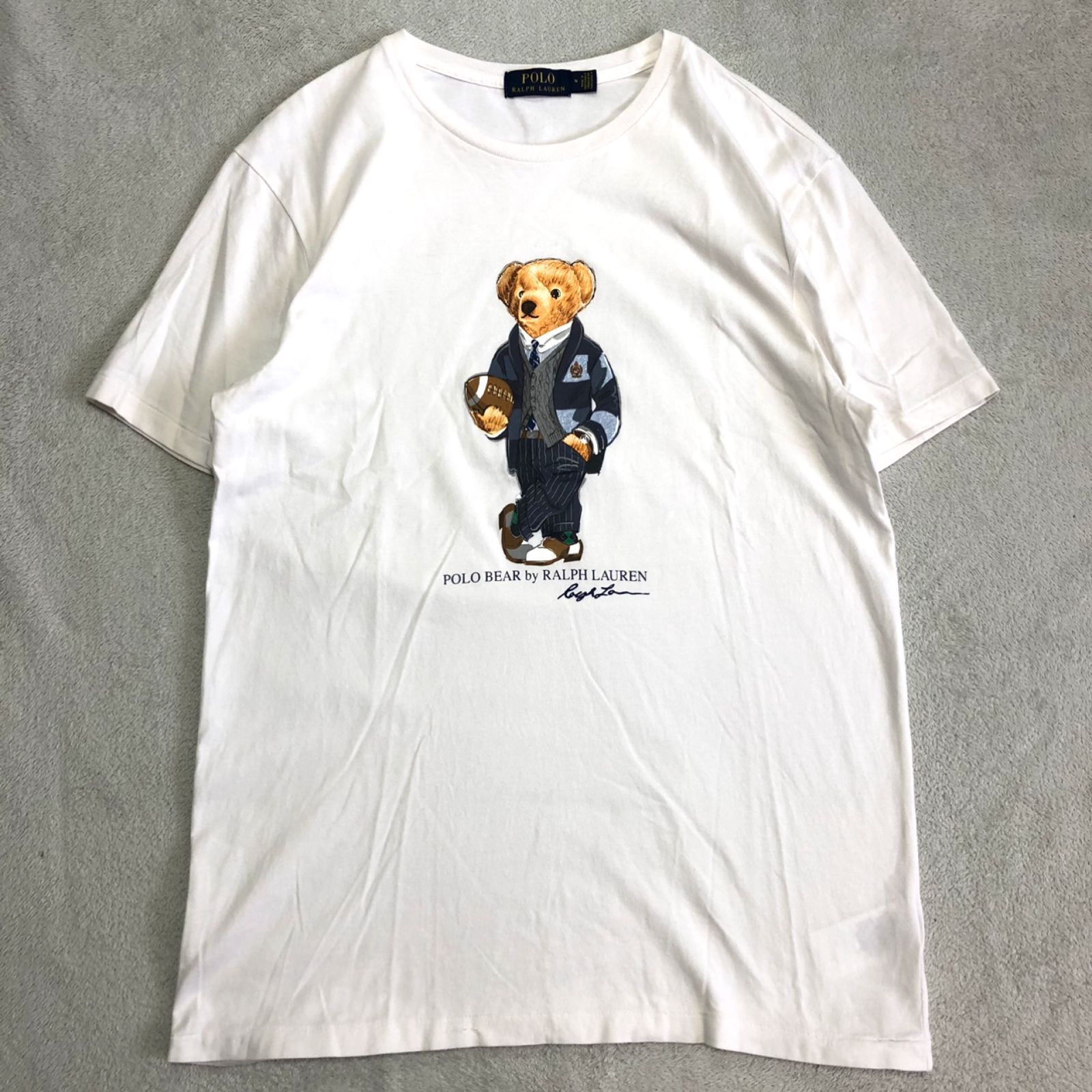 美品 ポロラルフローレン CLASSY掲載 ポロベア 半袖 Tシャツ S 白 Ralph Lauren - 【ポロベア】 ラルフローレン Tシャツ 半袖 S M