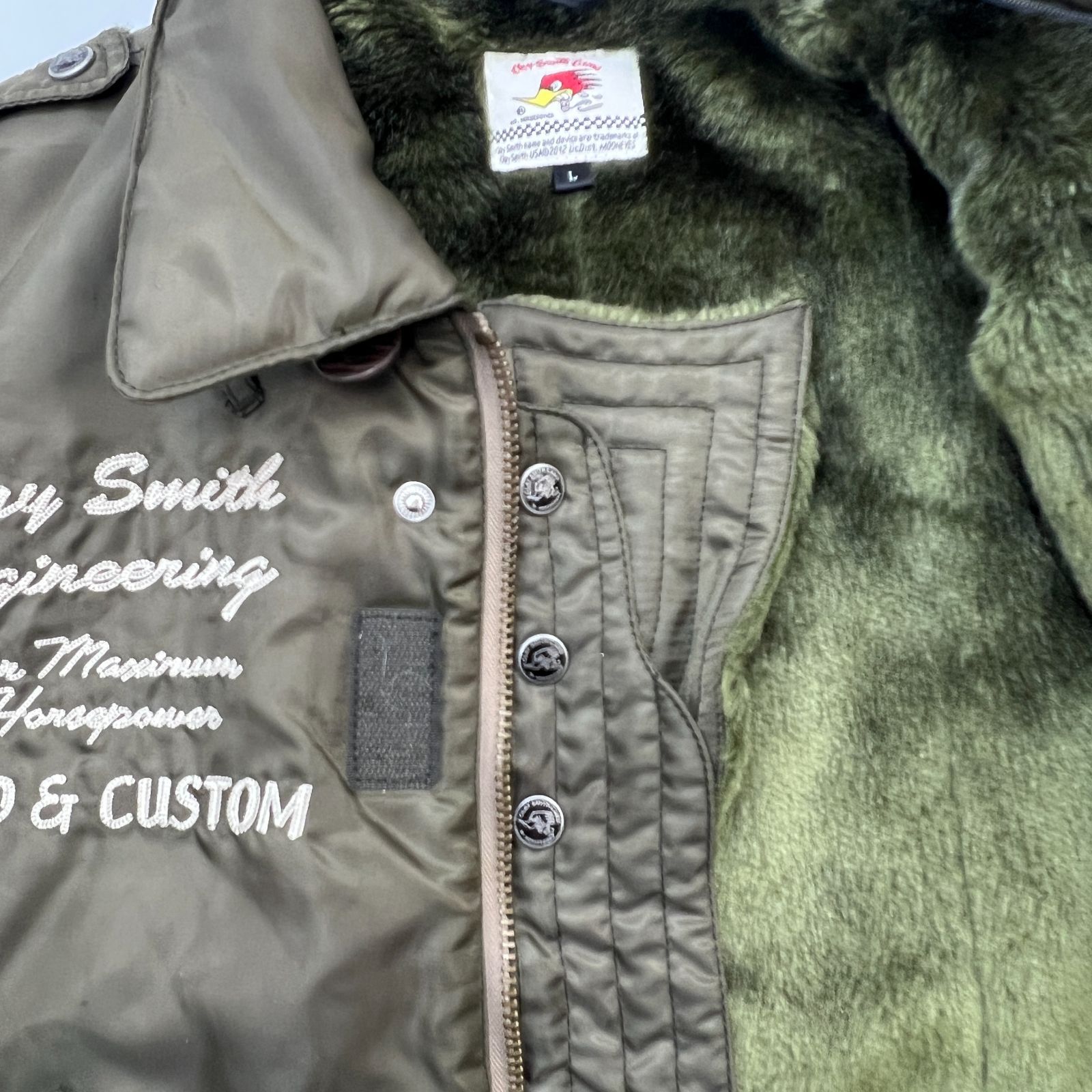 clay smith クレイスミス 刺繍 ワッペンジャケット 裏メッシュ Mサイズ