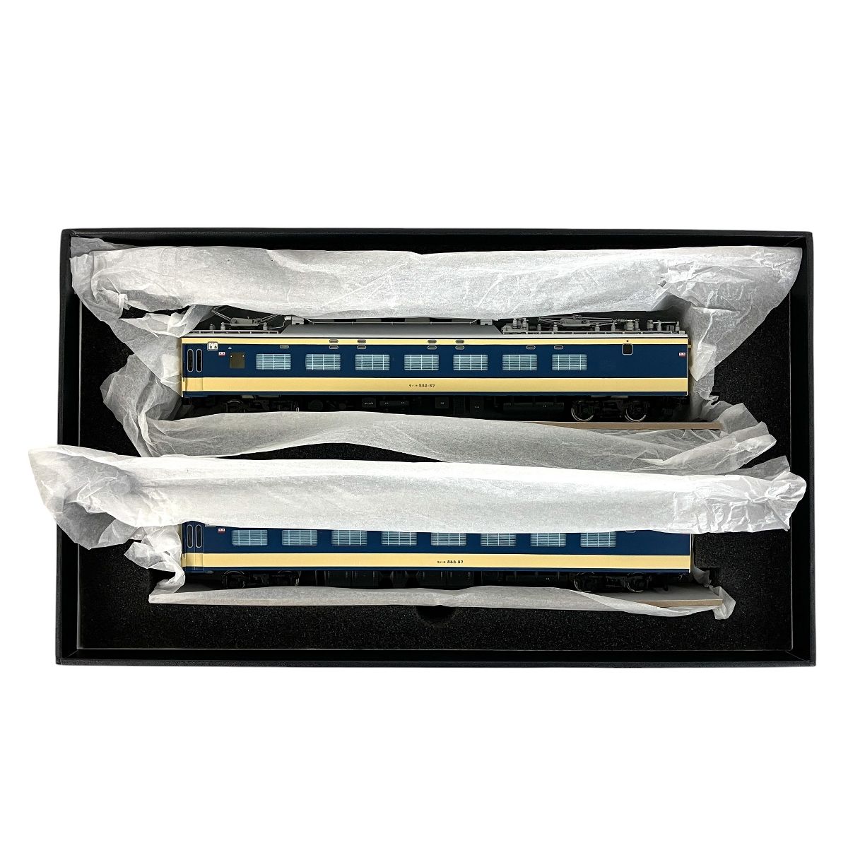 モデルキングダム 583系 特急電車 モハネ582-57 モハネ583-57 寝台仕様 2両セット 鉄道模型 HO 良好 Y10015798