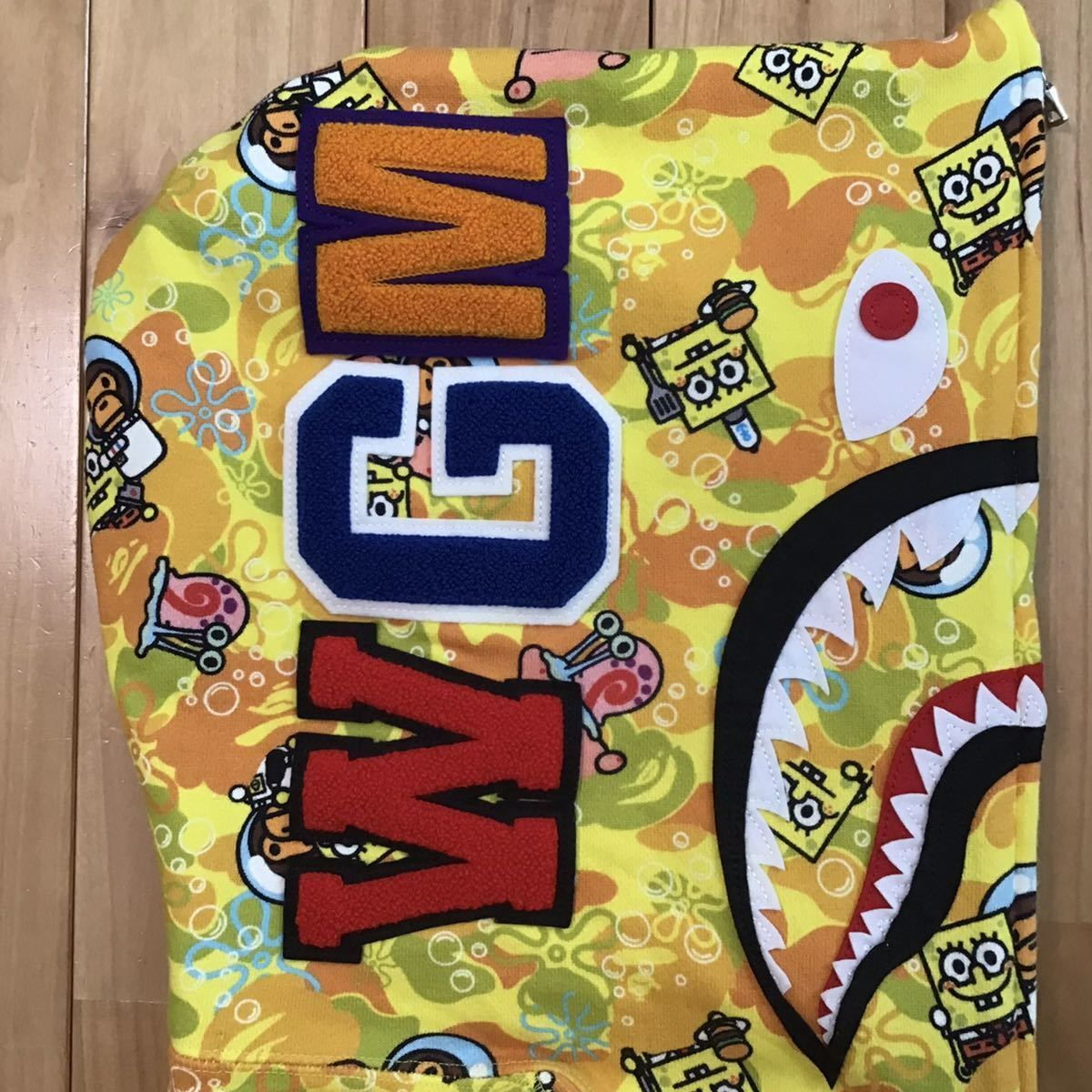 ★激レア★ スポンジボブ シャーク パーカー Lサイズ shark full zip hoodie SpongeBob a bathing ape BAPE エイプ ベイプ MILO マイロ