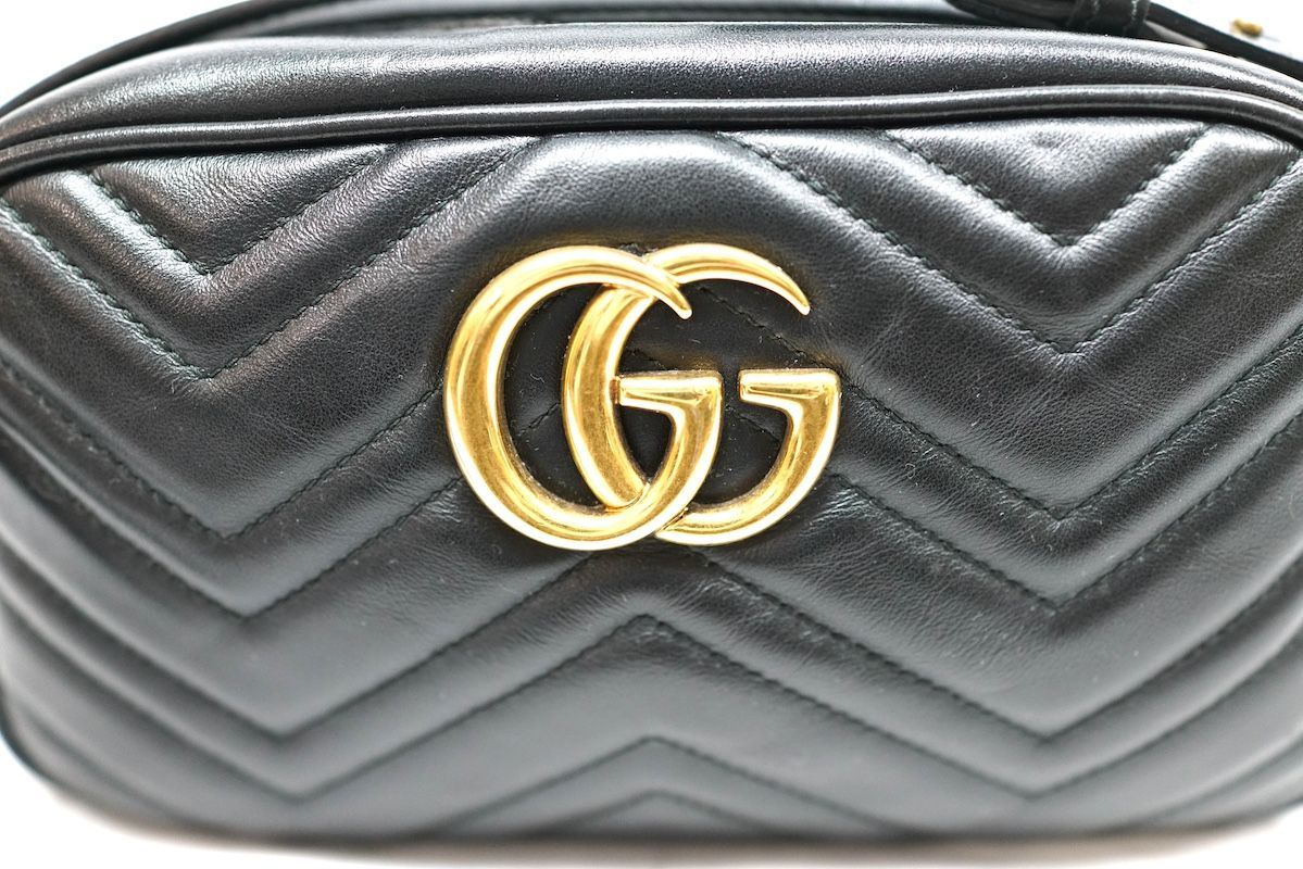 Gucci グッチ GG マーモント キルティング ミニ バッグ ショルダー