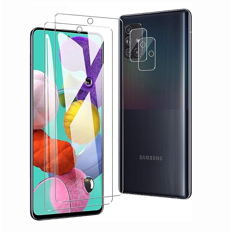 Seninhi セニンヒ Samsung Galaxy A51 5G用強化ガラススクリーンプロテクター HDクリア 傷防止 気泡防止 ドッキング中も動作 硬度9H 厚さ0.3mm ウルトラクリア 飛散防止 3 2枚パック