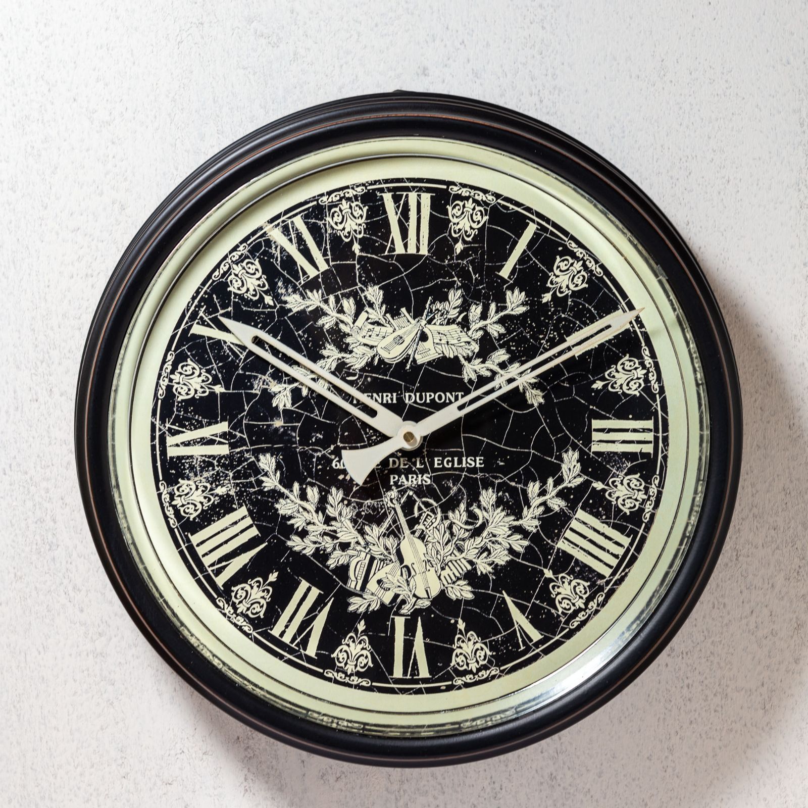 CL-2368 アイアン製のアンティーク壁掛け時計｜ブロンズ色 アイアン製壁掛け時計 柱時計