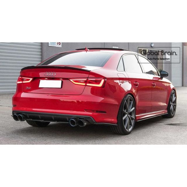 アウディ A3 8V Sライン/S3 前期 セダン リア スプリッター スパッツ