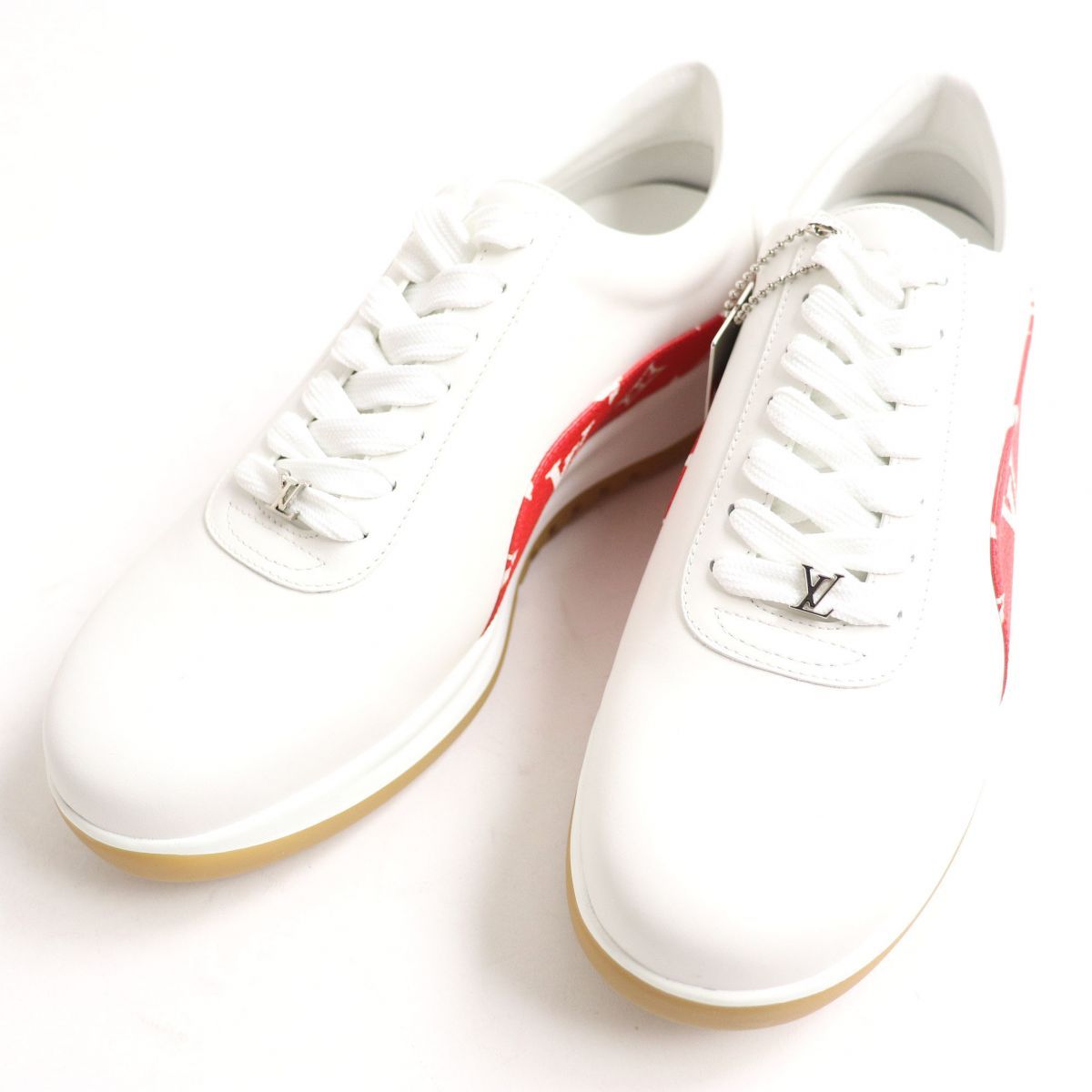 未使用品□伊製 ルイヴィトン シュプリーム コラボ SPORT SNEAKER 