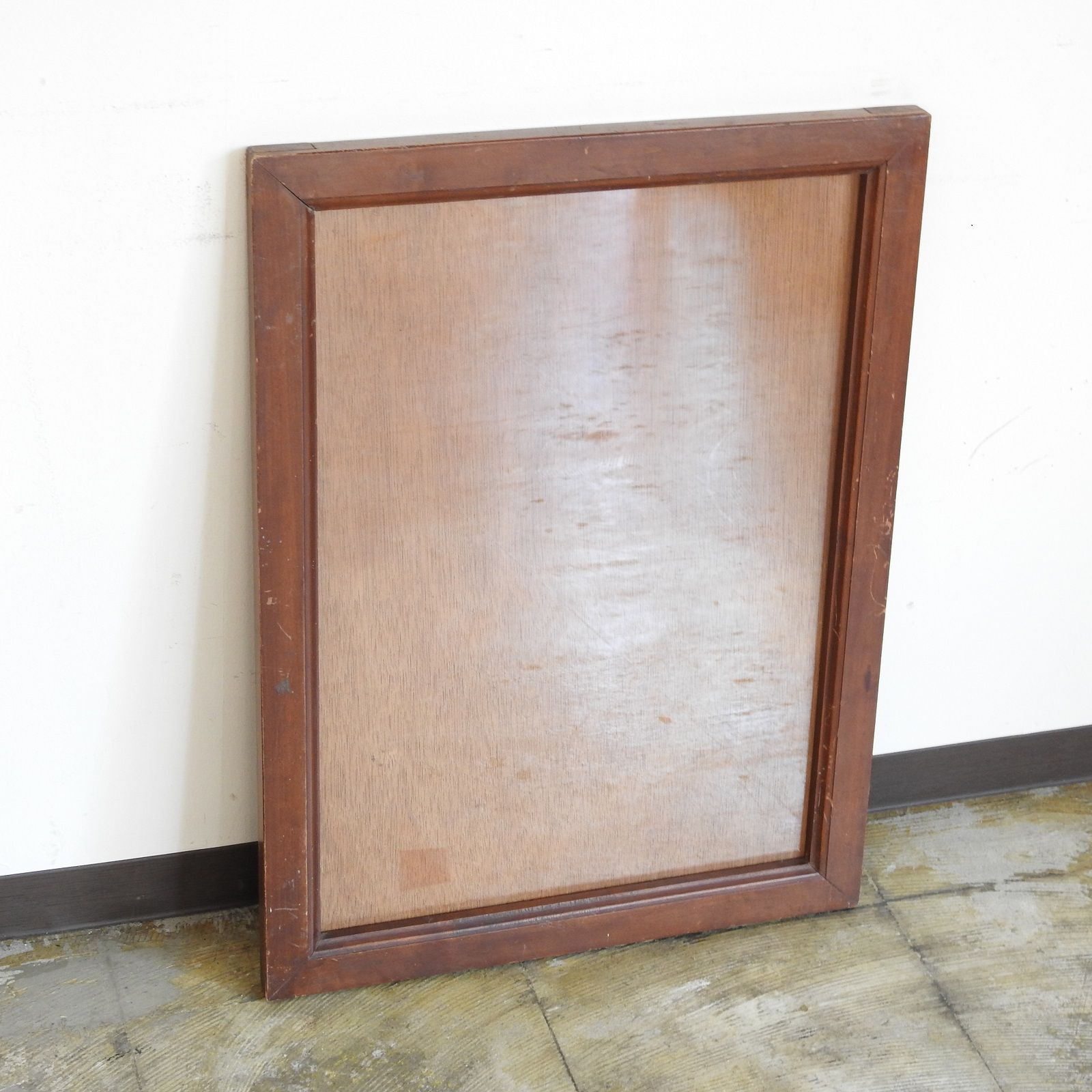 杉材 ガラス付き額フレーム 額縁 絵画 古道具 ヴィンテージ レトロ