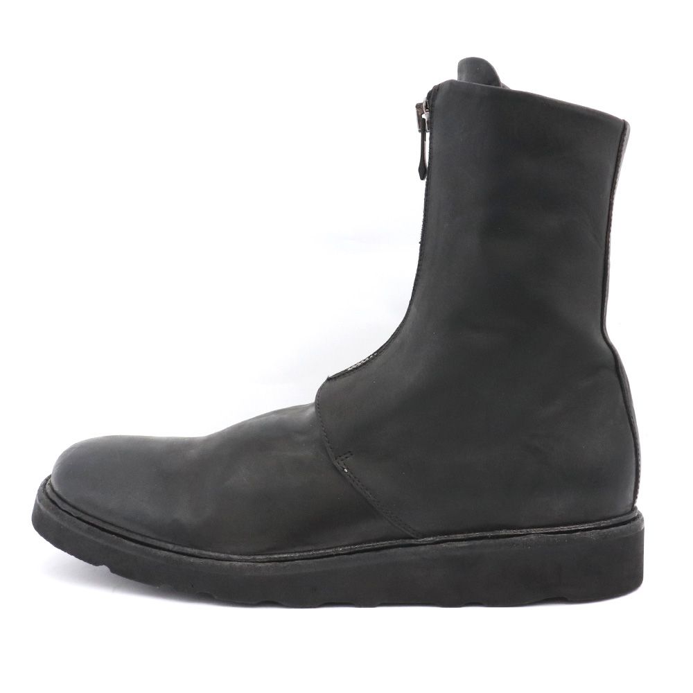 INCARNATION ホースレザー フロントジップブーツ Size 42 ブラック 